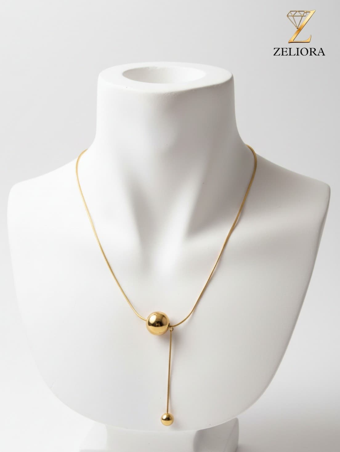 Gold Ball Necklace - Image 1