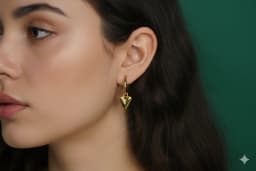Golden Heart Earrings thumbnail 2