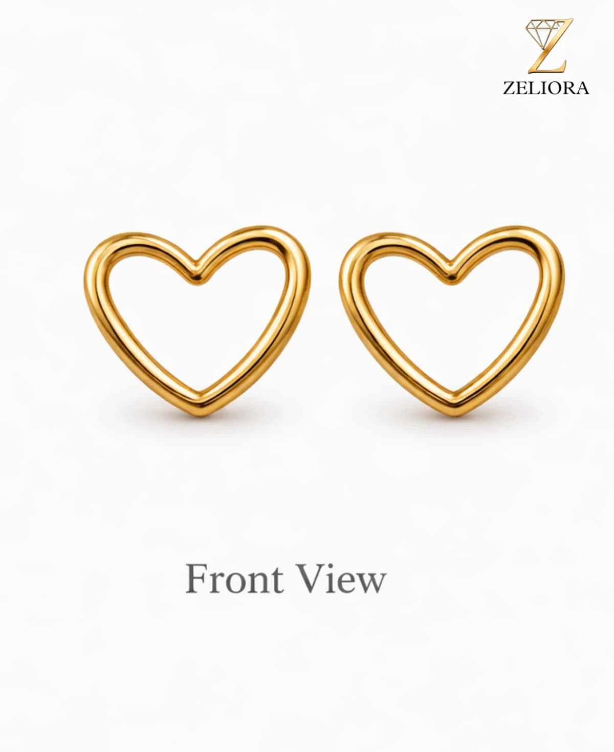 Minimal Heart Earrings - Image 1