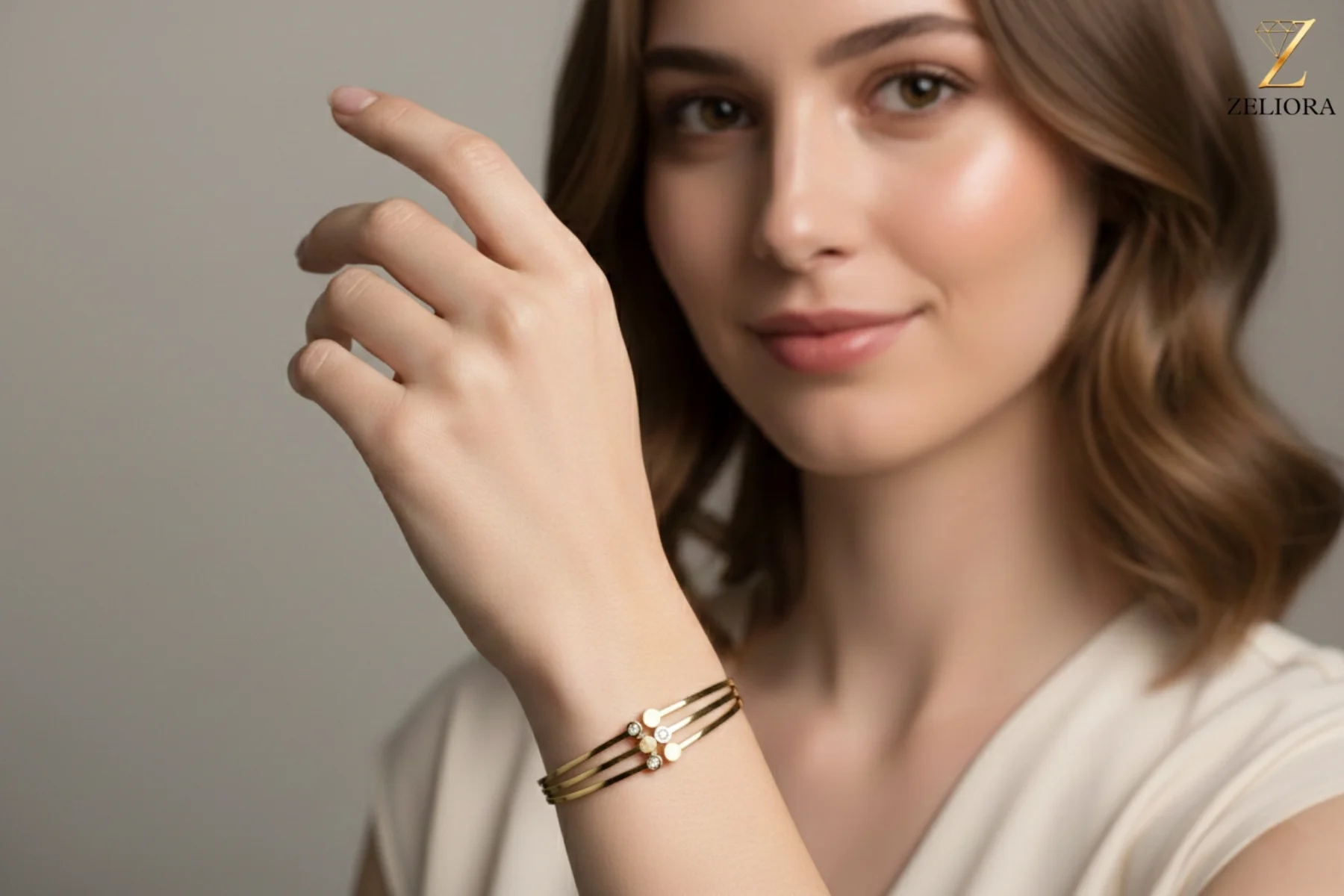 Petal Line Charm Kada - Image 1