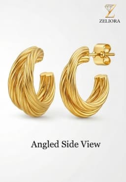 Twisted Loop Earrings thumbnail 2