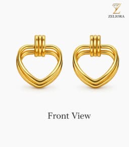 Layered Heart Earrings thumbnail 1