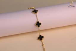 Noir Clover Chain Braclet thumbnail 2