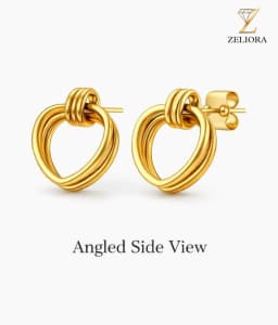 Layered Heart Earrings thumbnail 2