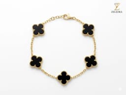 Midnight Clover Chain Braclet thumbnail 1