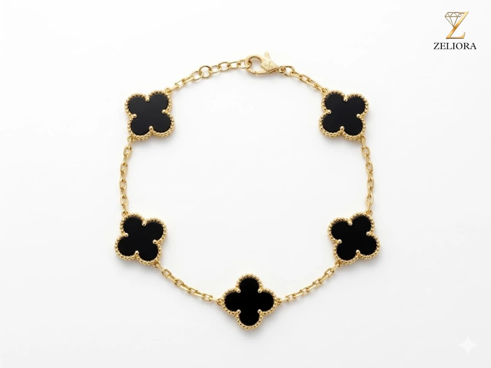 Midnight Clover Chain Braclet - Image 1