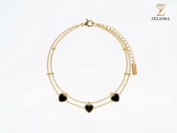 Layered Heart Chain Bracelet thumbnail 1