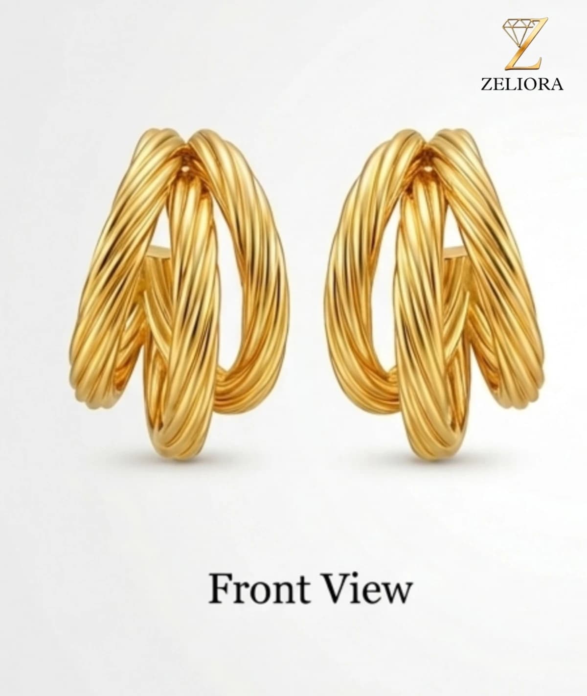 Twisted Loop Earrings - Image 1