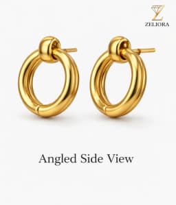 Classic Round Earrings thumbnail 2