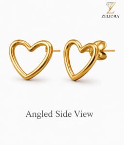 Minimal Heart Earrings thumbnail 2